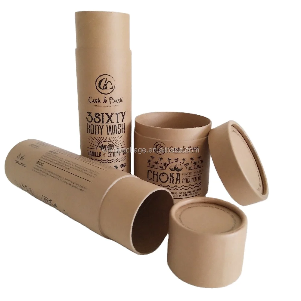 High Quality Eco Friendly Material Round Cylinder Kraft Paper Cardboard Tube Packaging