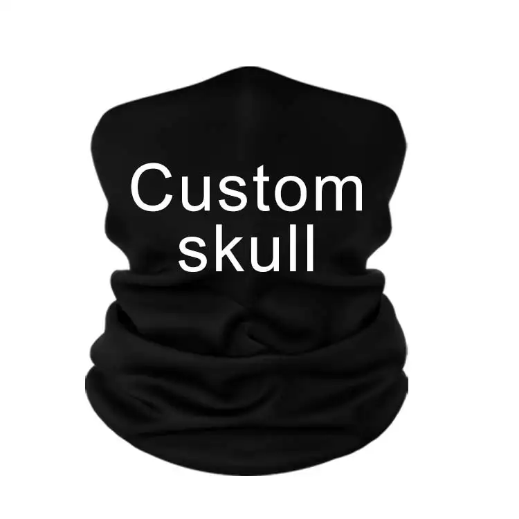 Custom Logo Design Face Neck Gaiter Mask Non Slip Light Breathable Tube Fabric Bandana for Sun Wind Dust Protection