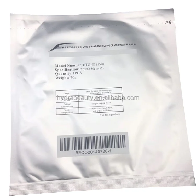 Lot De 20 Membranes Anti-Gel Cryolipolyse Taille M 27x30 Cm - Protection Peau Supérieure - Jetables - BMTLAB - Pour Toutes Machines Criolipolyse