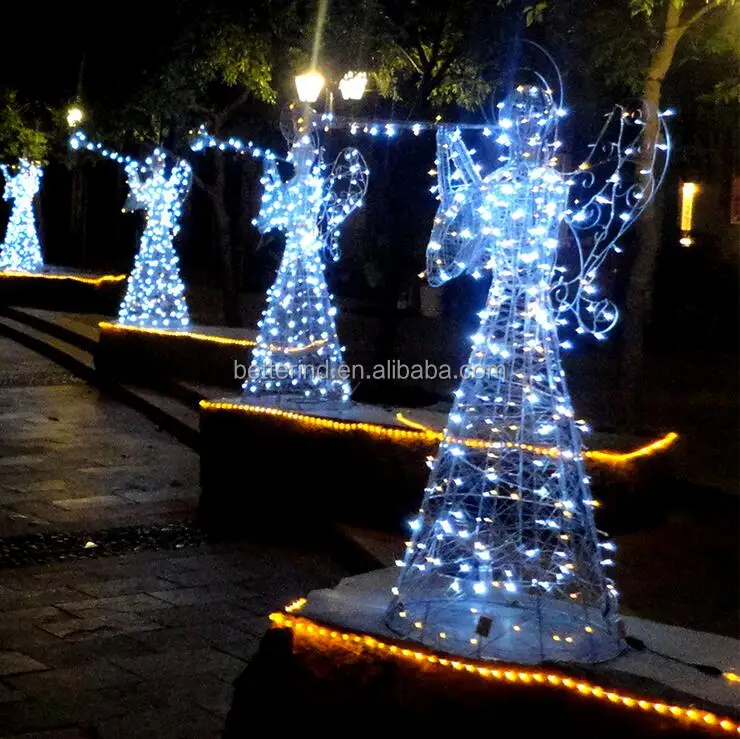 outdoor christmas angel lights