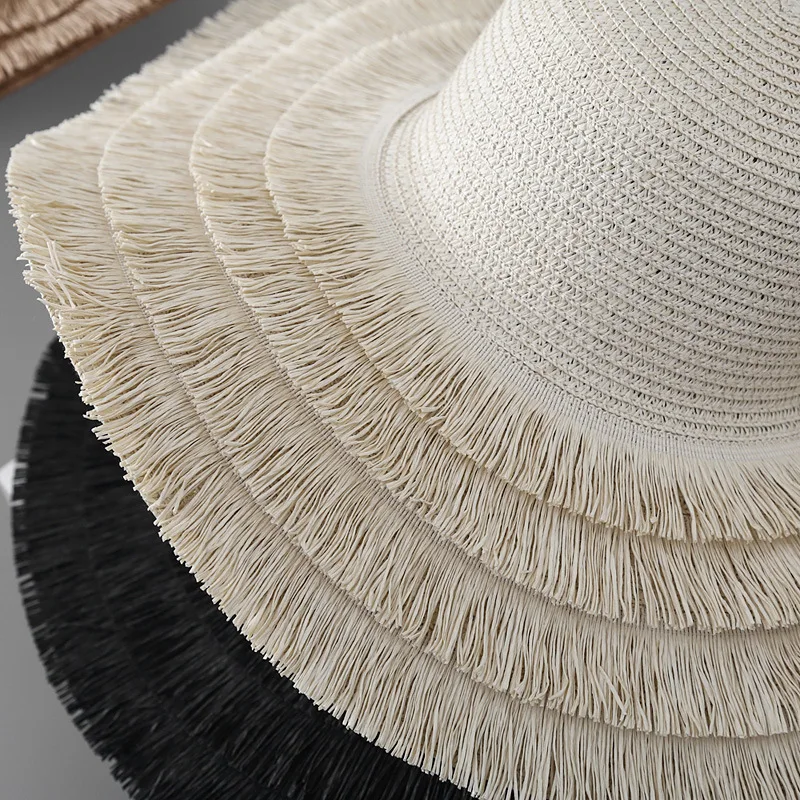 Wholesale Summer UV Protection Outdoor Wide-brimmed Panama Straw With Custom Logo Pattern, Casual Beach Cowboy Fisherman_voghion.com