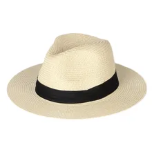 Wholesale Summer sunshade lady outdoor wide-brimmed Panama Beach Resort hat collapsible straw hats for women