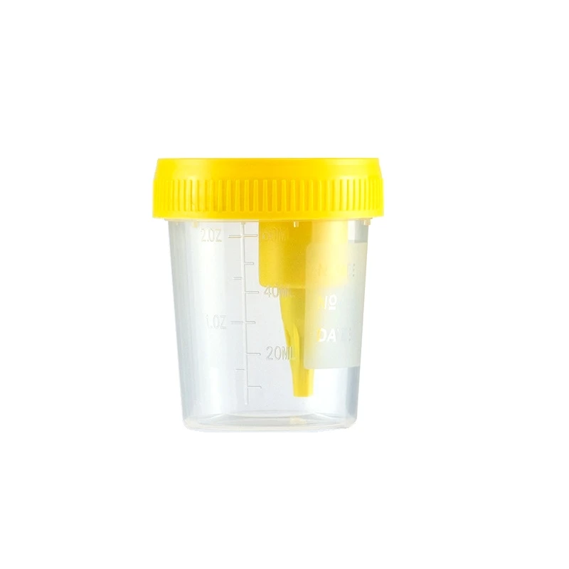 Disposable Plastic Sterile Urine Specimen Cup Customizable OEM Lab Supplier Flat Bottom Vacuum Urine Sample Collection Container details