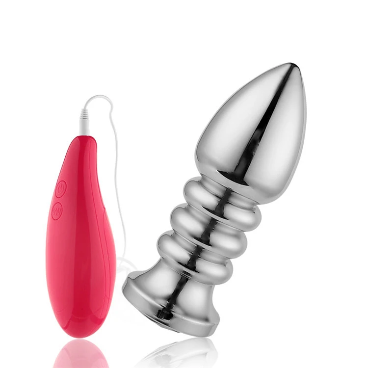 Wired Remote Control Small Metal Anal Plug Adult Electric Anal Plug Anal Trainer Butt Plugs for Men Women