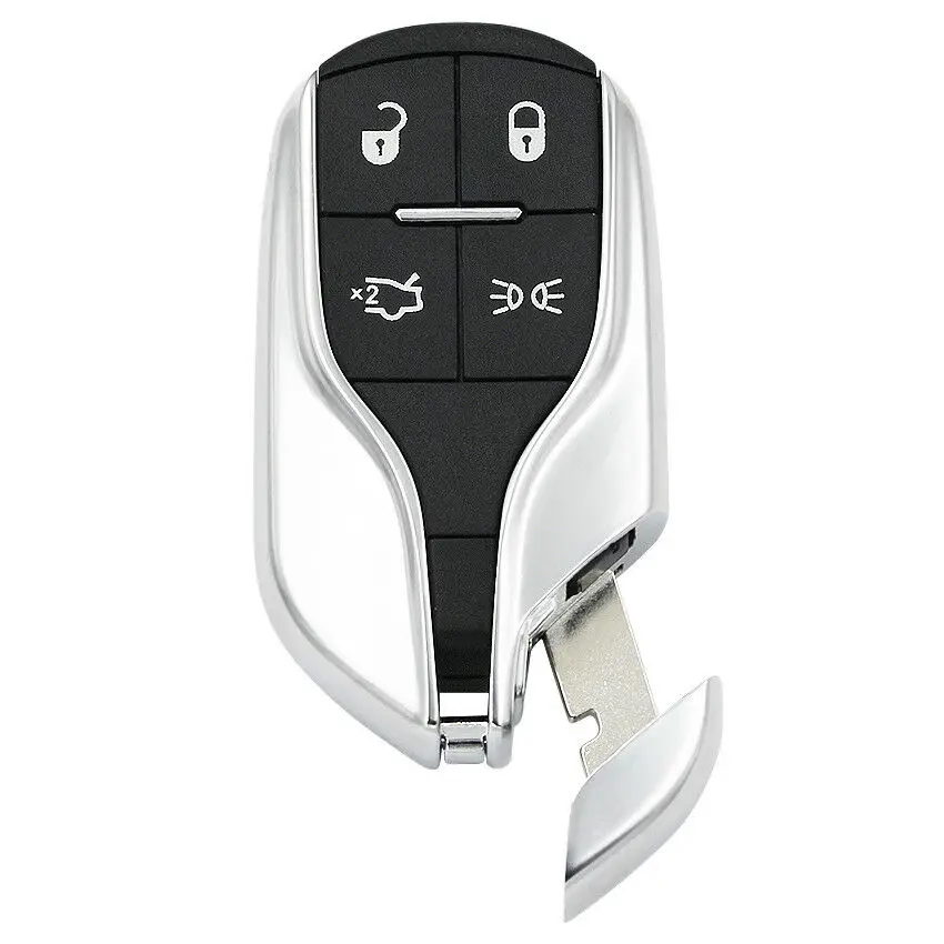 FCC : M3N-7393490 4 Button Remote Key 433.92MHz ID46 PCF7945A Chip for Maserati Ghibli Quattroporte Levante 2012-2019 WIth Logo