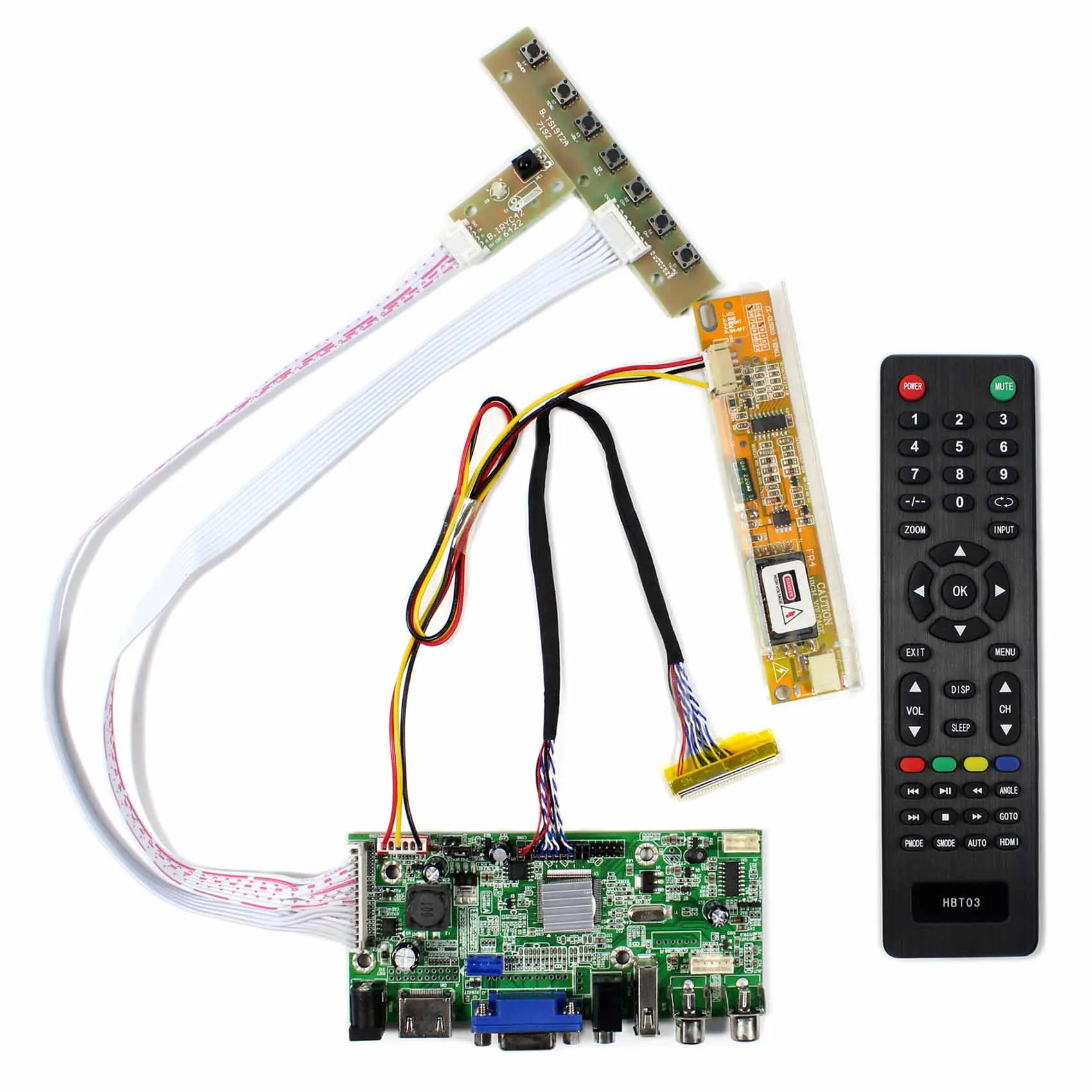 12v Lcd Controller Board With Vga Output Customizable Circuit Board Pcb Design 12v Power Supply Hd Mi Vga 2av