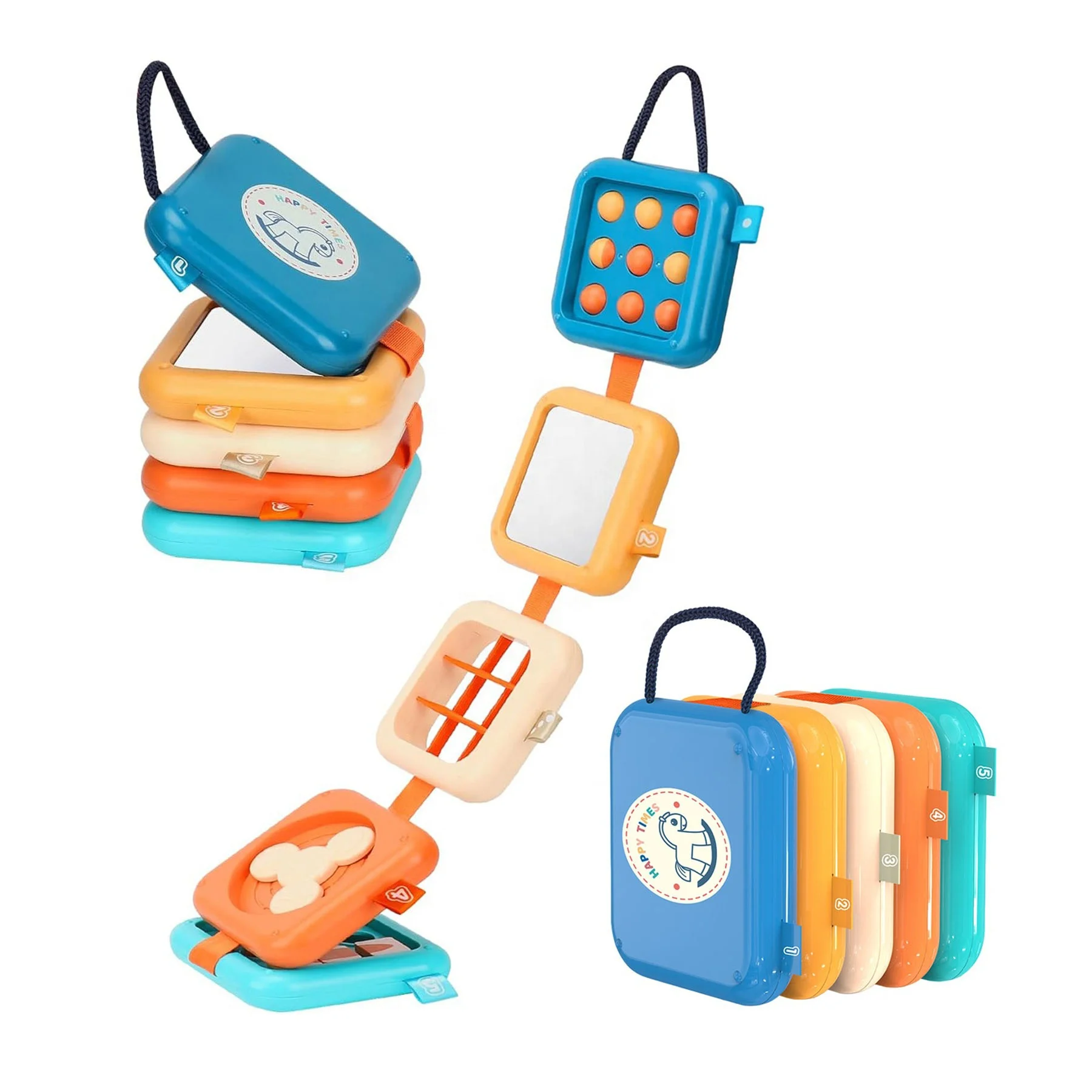 Hot Baby Montessori Sensory Activity Busy Board Toy Infant Developmental Learning Multi-functional Foldable Cube Travel