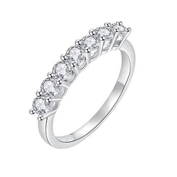 Wholesale Price White Gold Moissanite Rings 18K Gold Plated Women's Diamond Wedding Rings