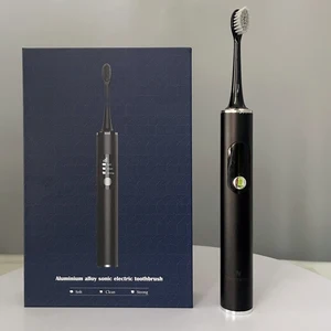 Luxury Aluminum Alloy & Stainless Steel Electric Toothbrush 42000 Times/min Vibration Frequency Soft Bristle IPX7 Waterproof