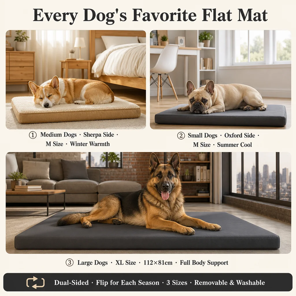 Reversible Dog Bed Mat Sherpa Warm — Product details 7