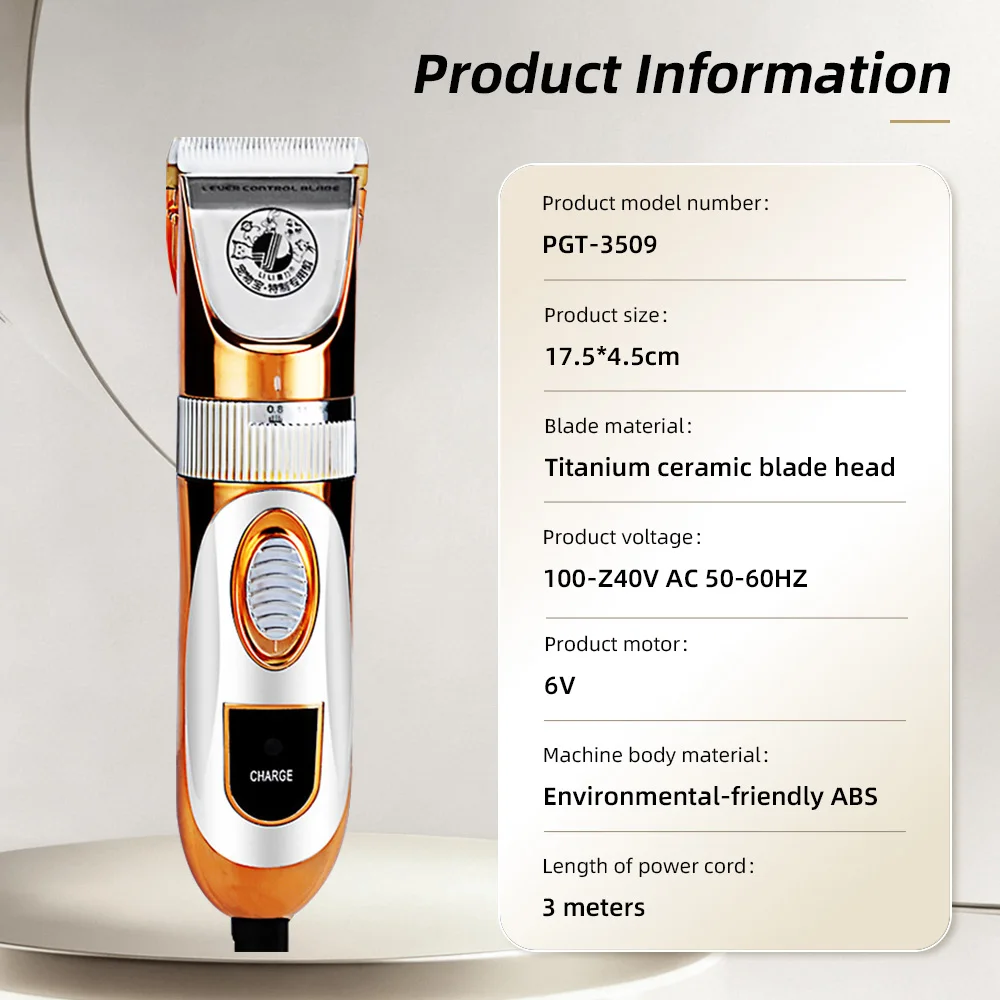 Wholesale Dog Shaver Clippers High Power Low Noise Chargeable Eco-Frie - product detail 2