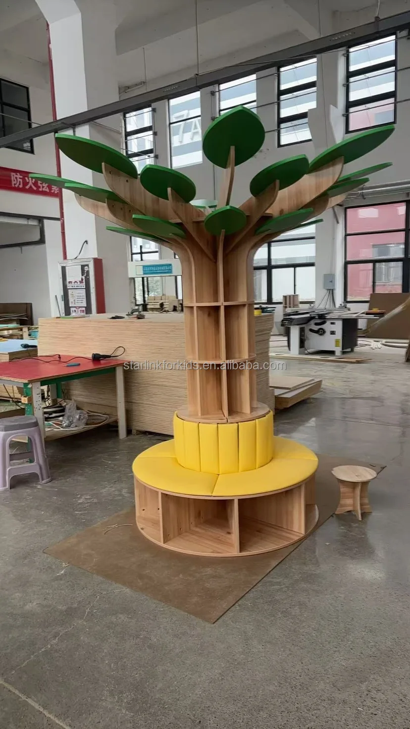 Montessori Kids Library Reading Tree Bookshelf - Preschool Furniture