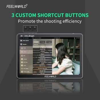 FEELWORLD LUT11S Custom Packaging 10.1" Professional Camera Monitor, 2000nits, 3D LUT, Touch Control, 3G-SDI, Factory Price detail image