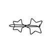 Star-shaped hairpin with lines