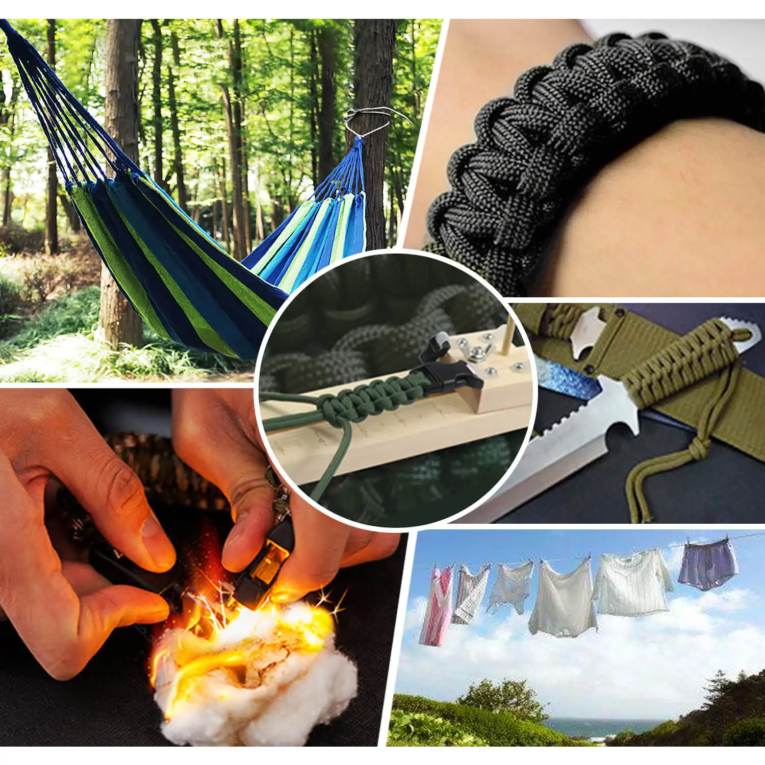 Baiyuheng Wholesale Comfortable 550 Survival Paracord Handmade Paracod