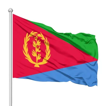 Sunshine Wholesale Custom Indoor Outdoor Decor International Eritrea Double Stitched Printed Polyester Eritrean Flag