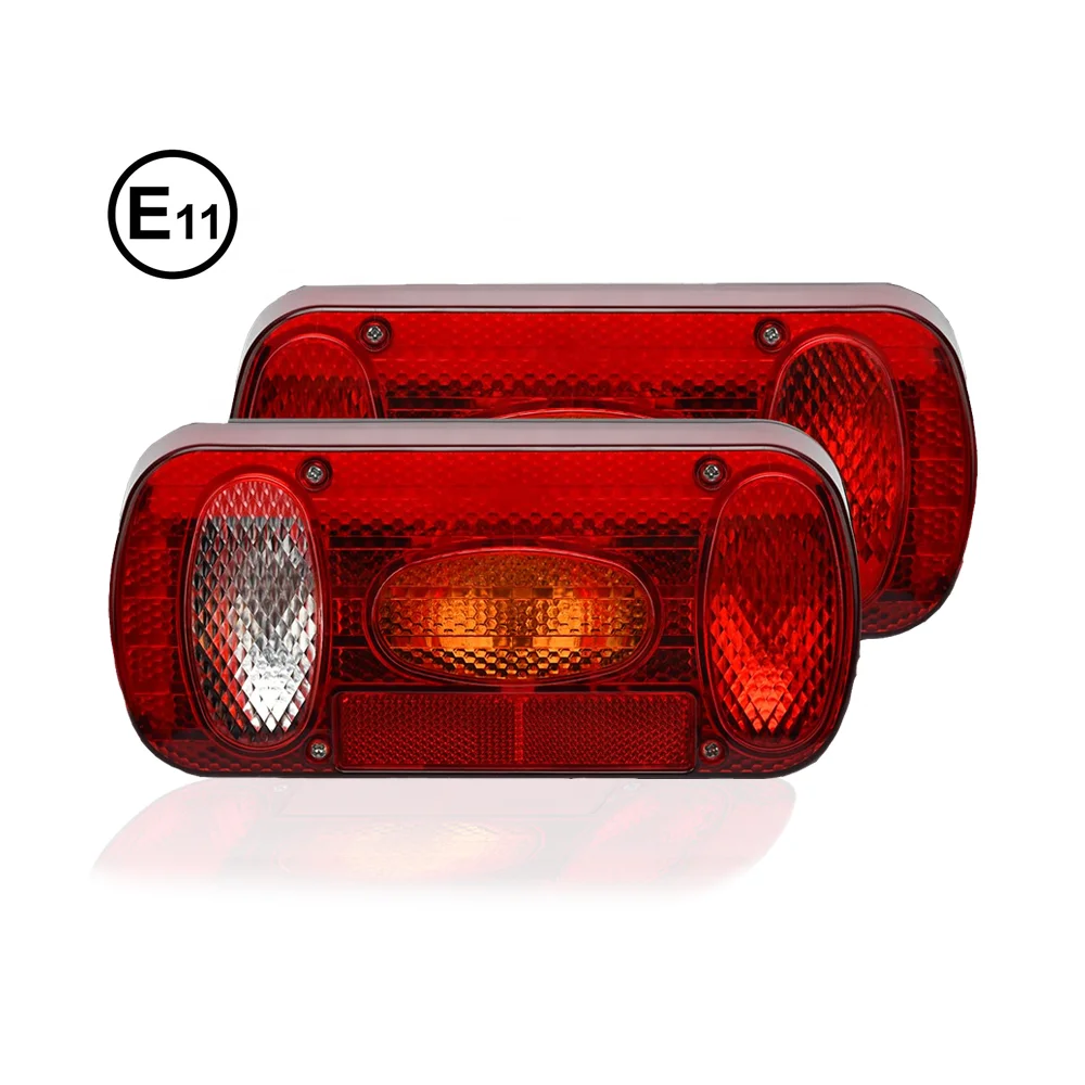 European Style 12V-24V Combination Tail Light New E-mark Approved Rear Position Direction Indicator Brake Reversing Trailer Lamp
