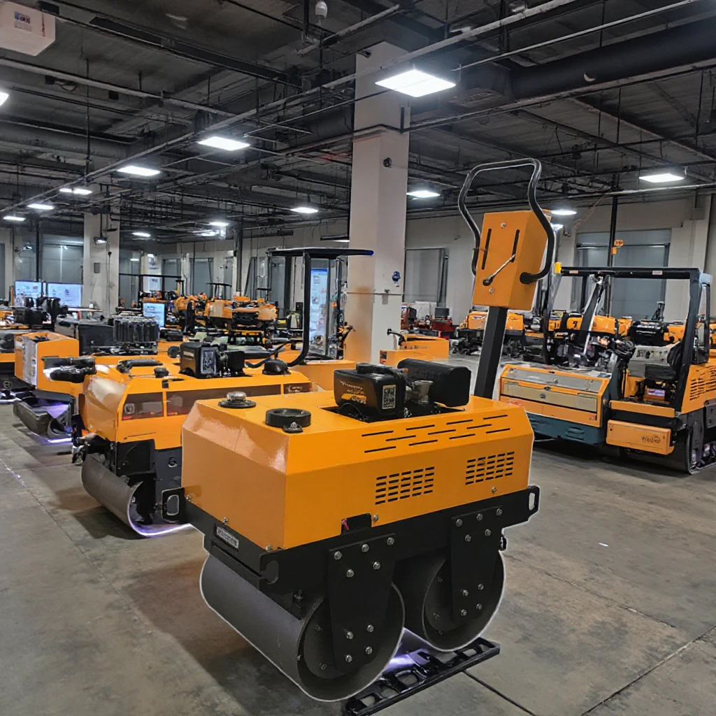 Лидер продаж мини-дорожный каток двойной барабан ручной Вибрационный дорожный