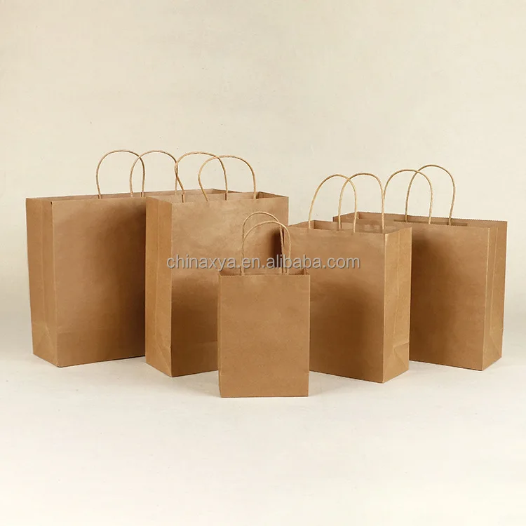 Paper Bag Custom Printed Kraft Paper Bags Recyclable Shopping Clothing Gift Bag Food Take away With Your Own Logo details