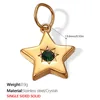 Pj288Gng Green Stone Gold Pendant