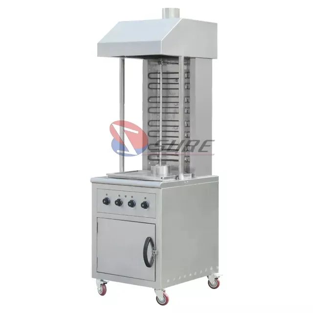 Gas 4-burner Commerical Automatic Rotating Used Chicken Kebab Doner Shawarma Grill Machine Price for Sale