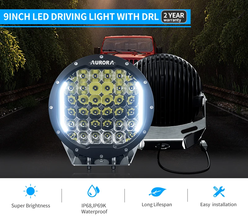 Aurora Brightest Truck 9" Round 160w 4x4 Led Driving Lights Buy Led
