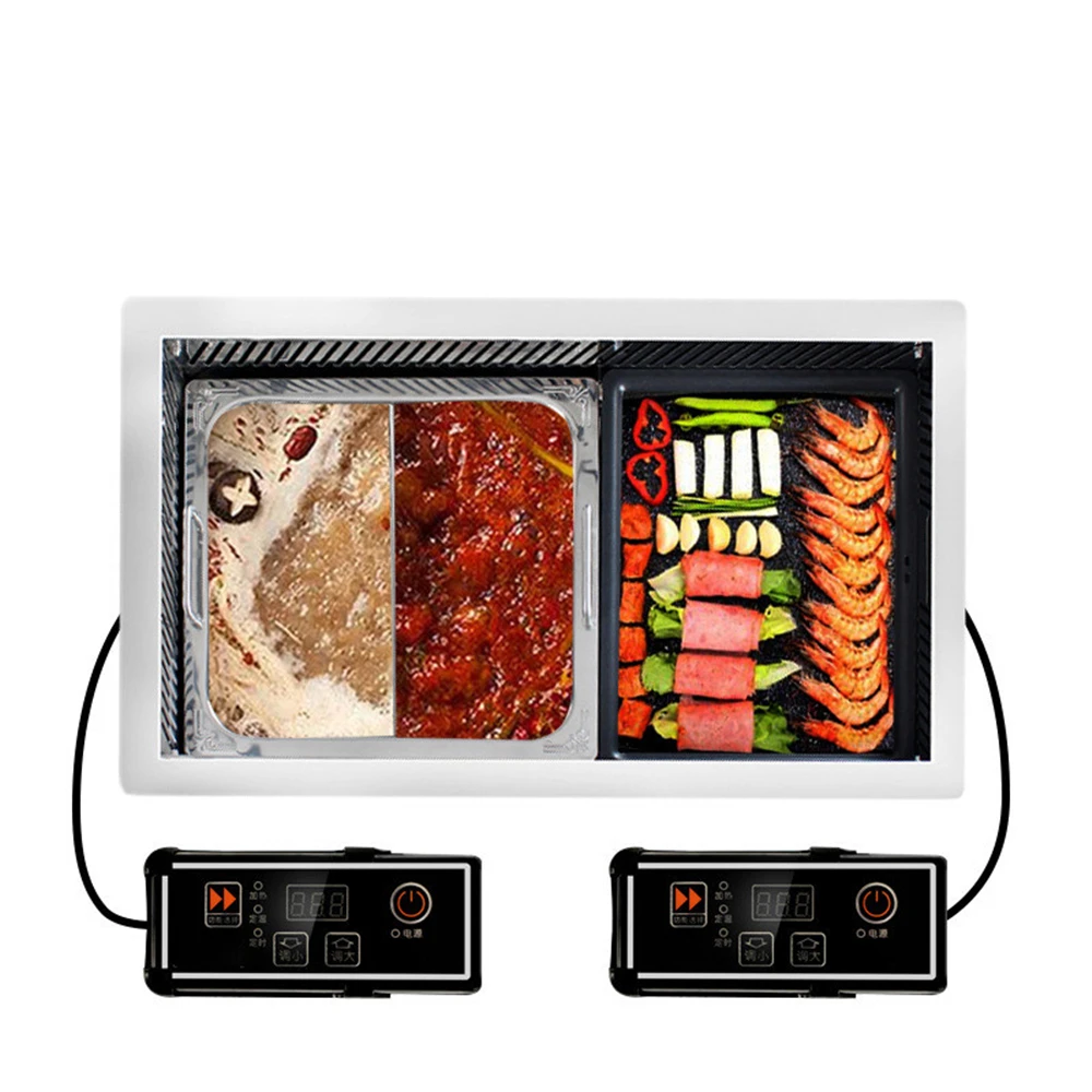 Barbecue Buffet Hot Pot And Bbq Electric Grill Two In One Korean