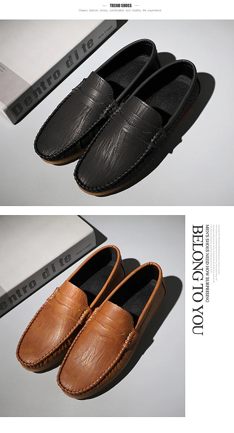 2021 New Custom Handmand Casual Fashion Men's Bigsize Driving Loafers