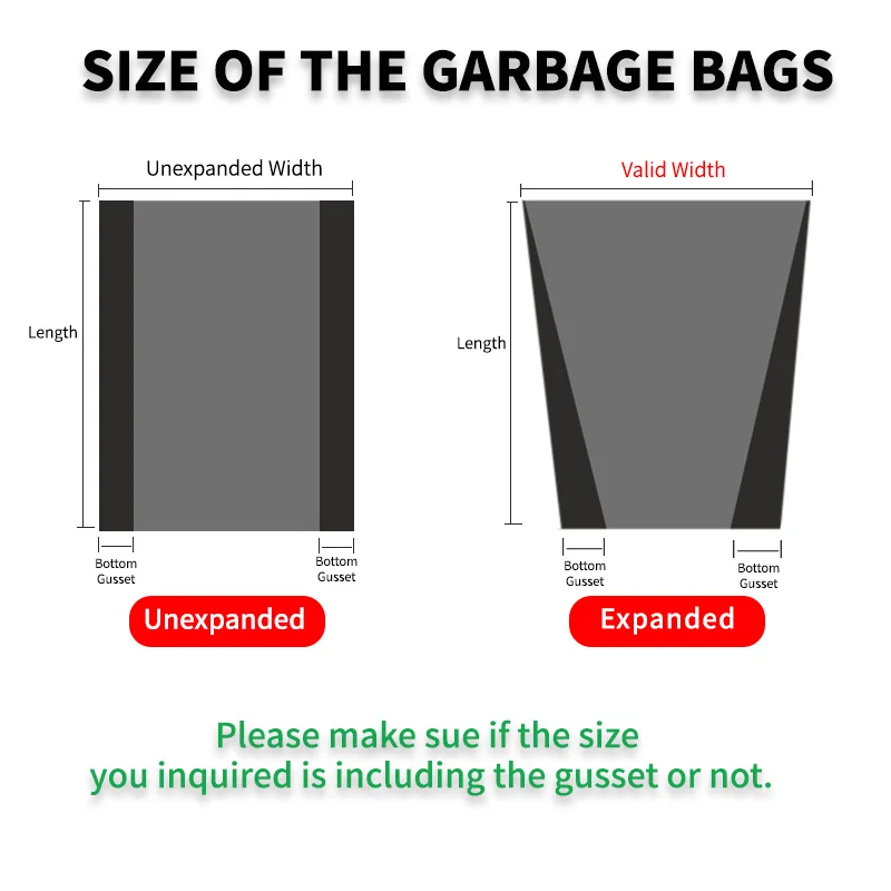 55 Gallon Contractor Bags 3mil Extra Heavy Duty Trash Can Liners Large ...