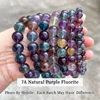 7A Natural Purple Fluorite Bracelet