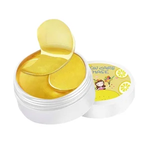 Private Label Korean Organic Eye Mask 24K Gold Collagen Hydrogel Crystal Pads Dark Circle Relief OEM Supply  Eye Mask