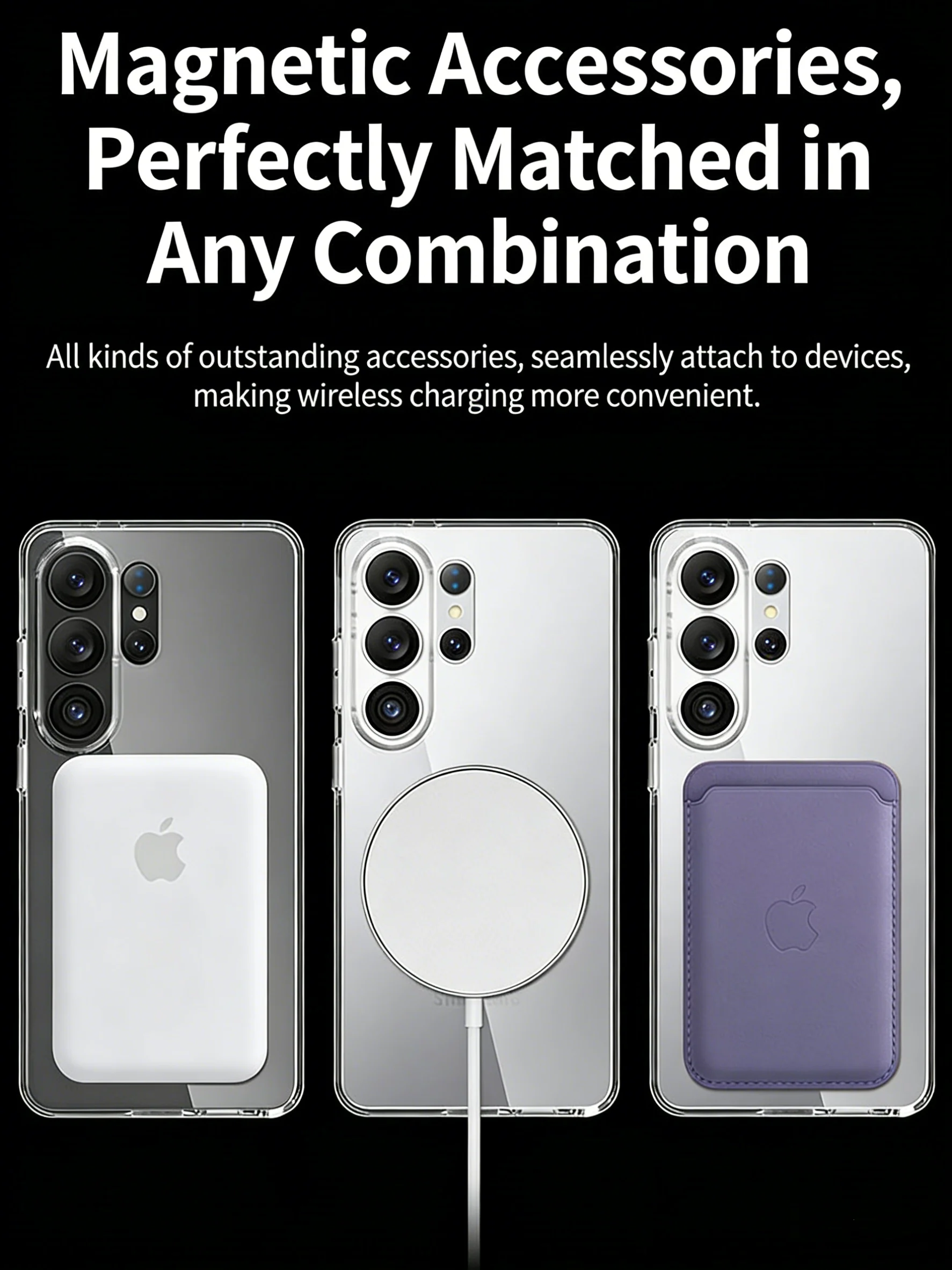 product tpupc phone case with anti yellow ultra magnetic crystal anti fingerprint texture phone case for samsung galaxy s26 ultra-11