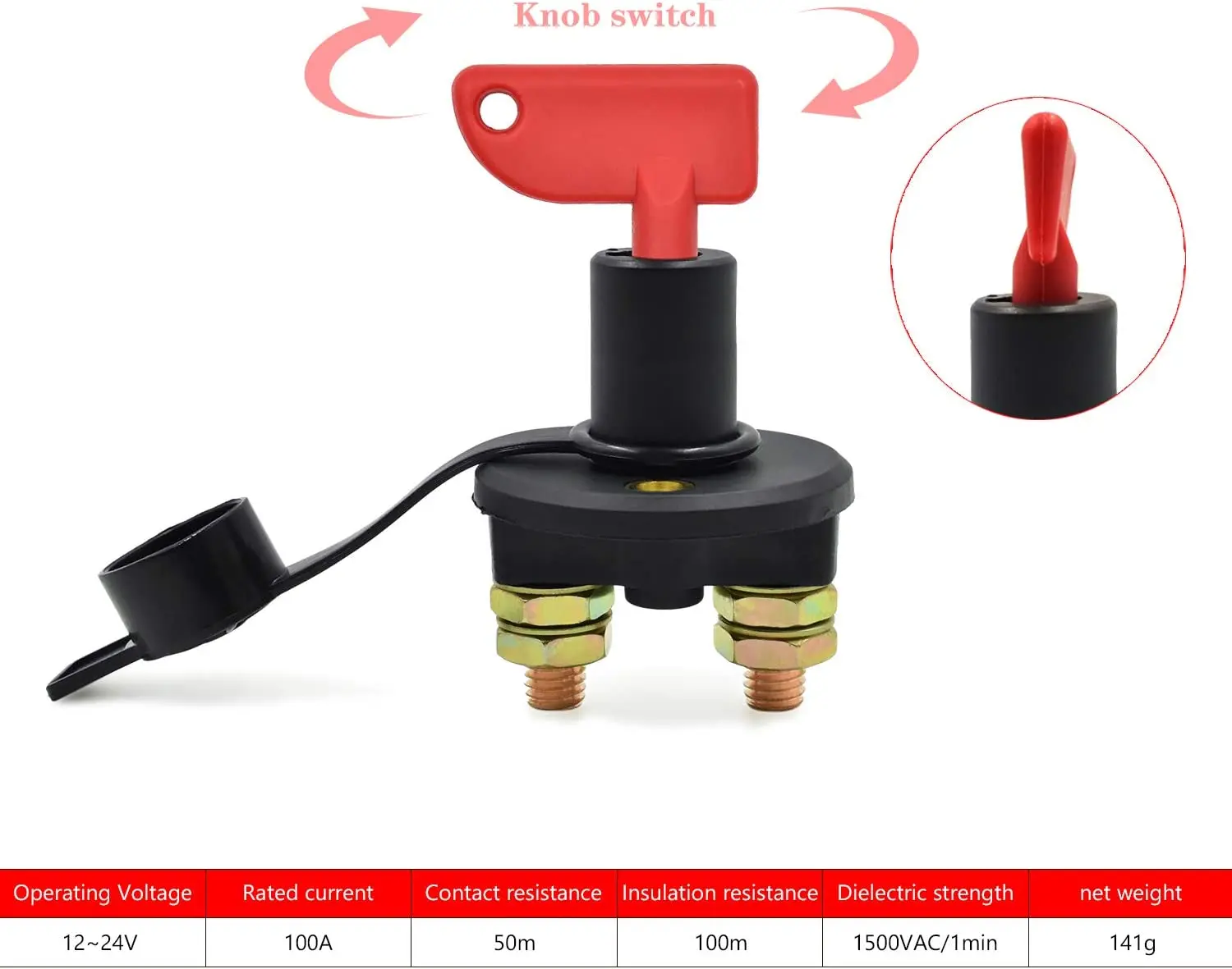 Kill Switch for Car, 12V 260A Remote Battery Disconnect Switch