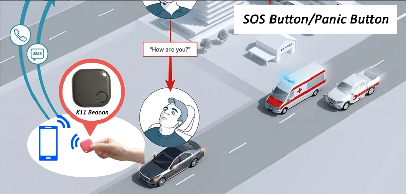 K11 Low Energy BLE Beacon Tracker - Smallest Bluetooth Beacon