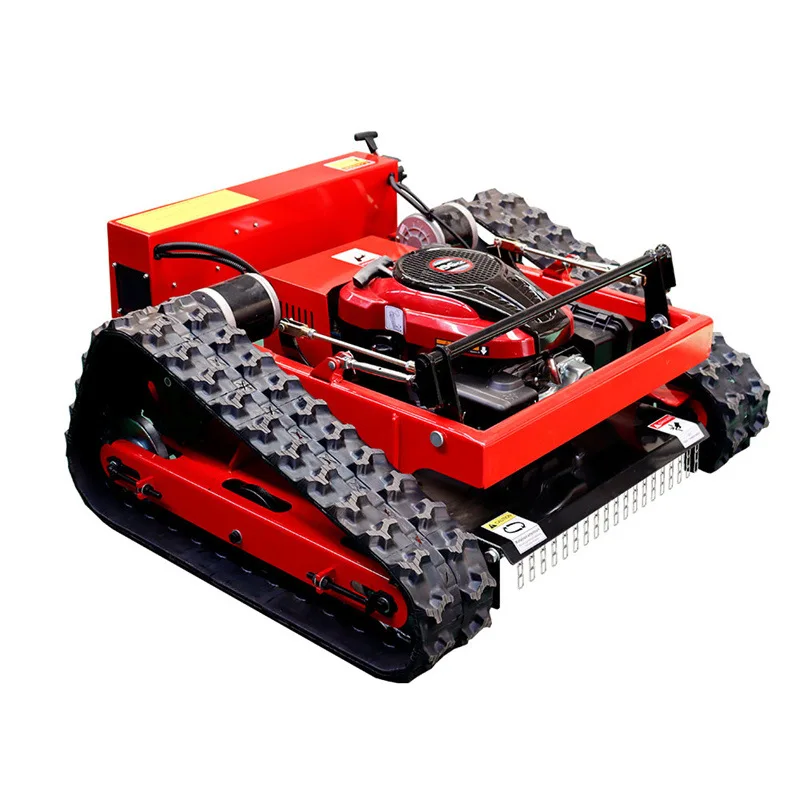 KESEN rubber crawler robot Benzina Self Propelled Garden remote control Lawn Mower għall-bħan