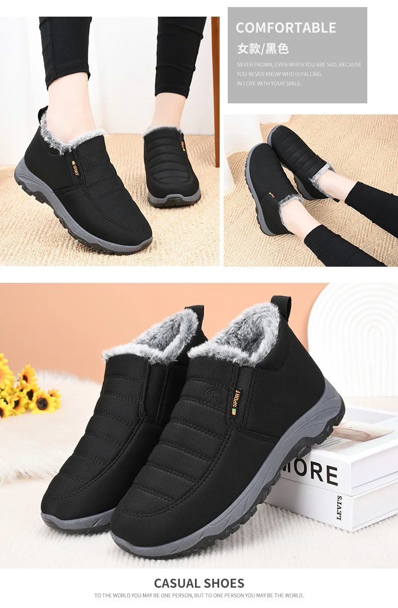 Rts Low Price Fur Waterproof Upper Anti Women's Winter Warm Shoes Boots ...