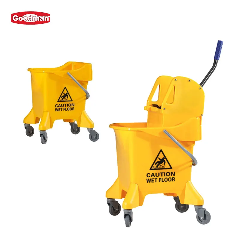 Commercial Floor Hygiene Solution Janitorial Cleaning Cart Squeeze Water Bucket Wringer Mop Trolley supplier