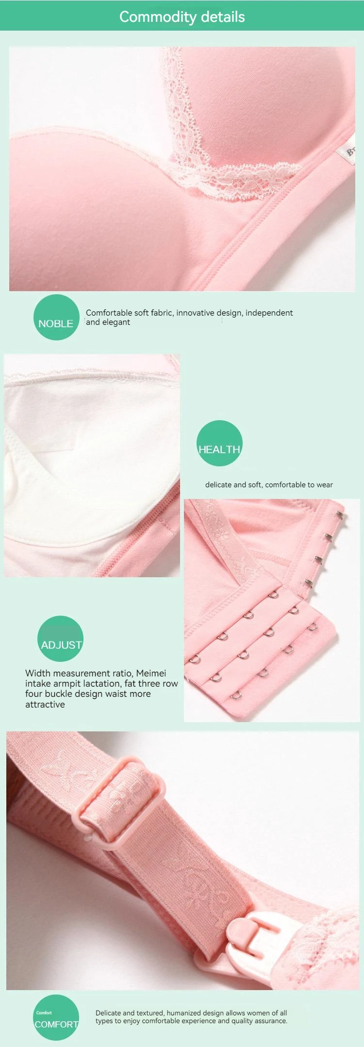 Y1007 Maternity Inner Wear Bra Menyusui Wireless Seamless Nursing Bra