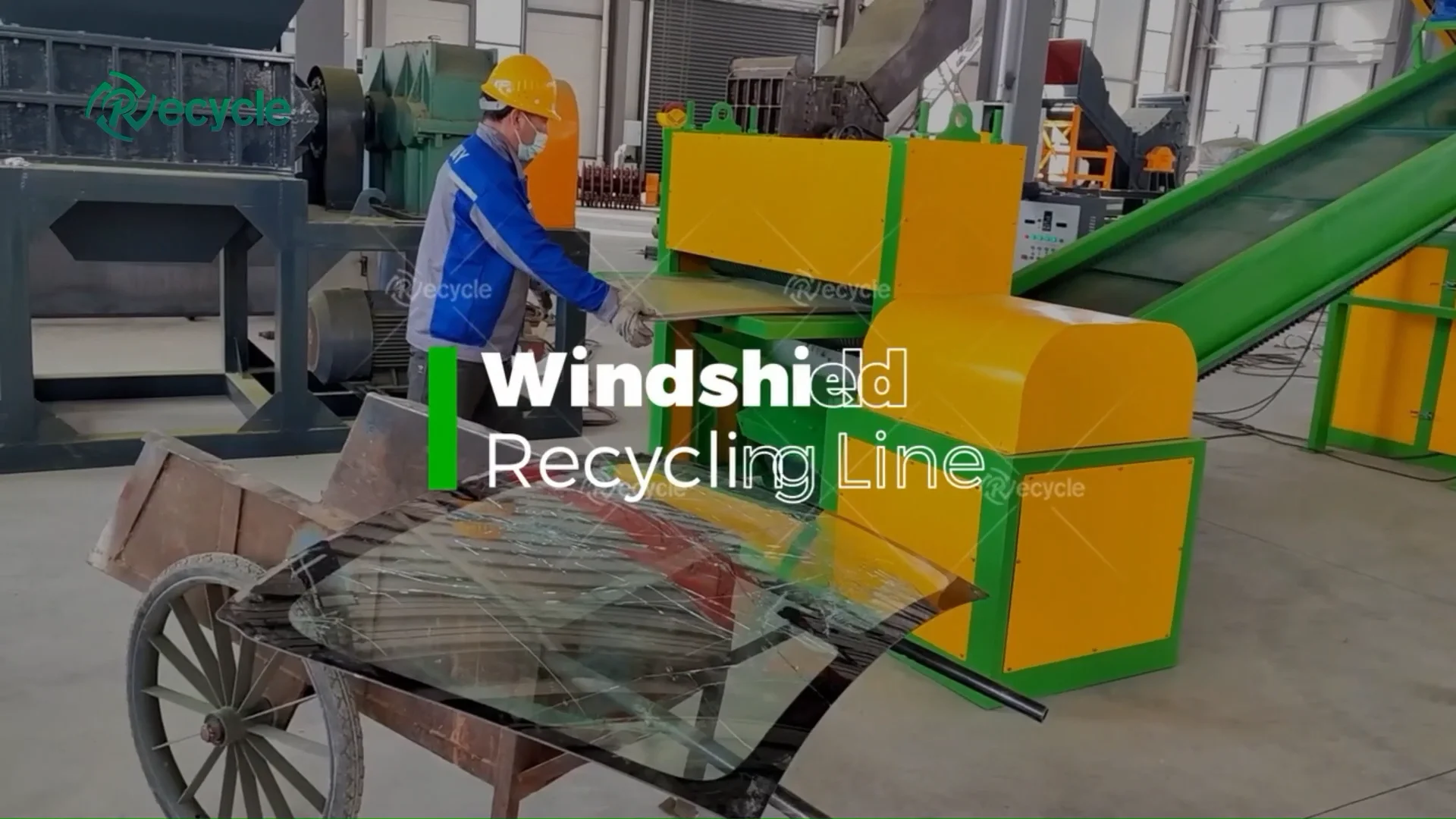 Laminated Glass Pvb Separator Car Windshield Glass Crushing Recycling