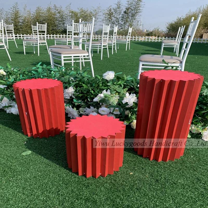 Ldj1119 White Pedestal Stand For Wedding Party Decoration Round Plinth