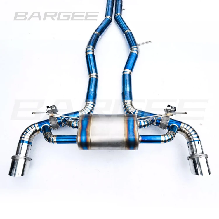 High Titanium Blue Exhaust Pipe A90 Supra Carbon Tips Pipe For Toyota