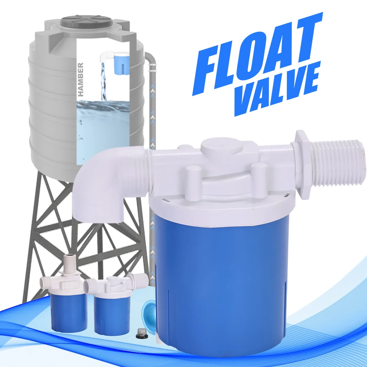 Cooling Tower Float Valve Aquarium Plastic Float Valve Filling Valve for Water tank