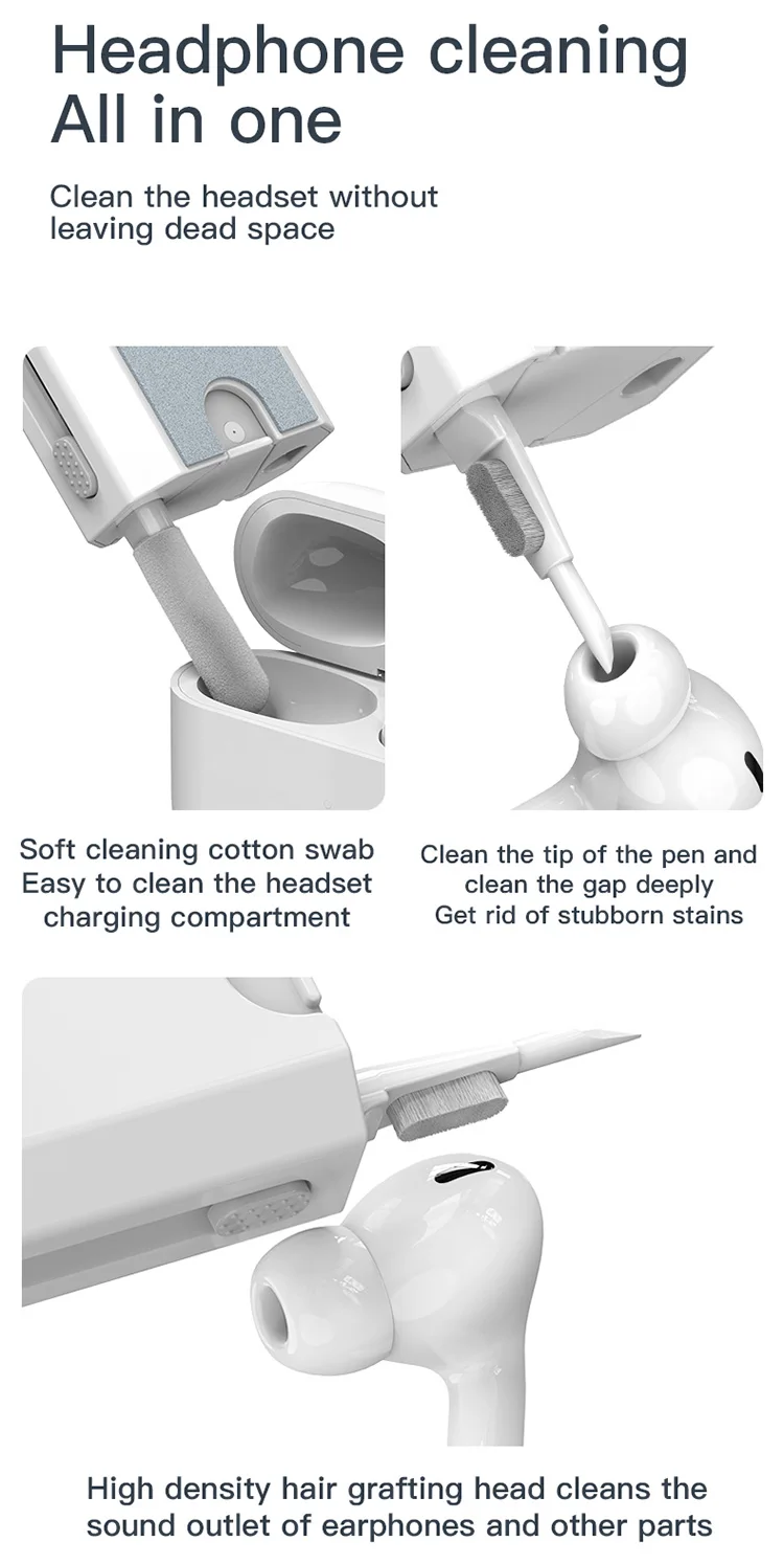7in1 Cleaning Kit - Efficiently Clean Earbuds & Screens