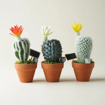 Artificial Succulents Plants Clay Pot Mini Succulent Small Faux Cactus Sets Indoor Plants for Home Office Room Decor
