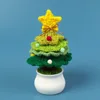Christmas tree bonsai (small white basin)-Gradient green
