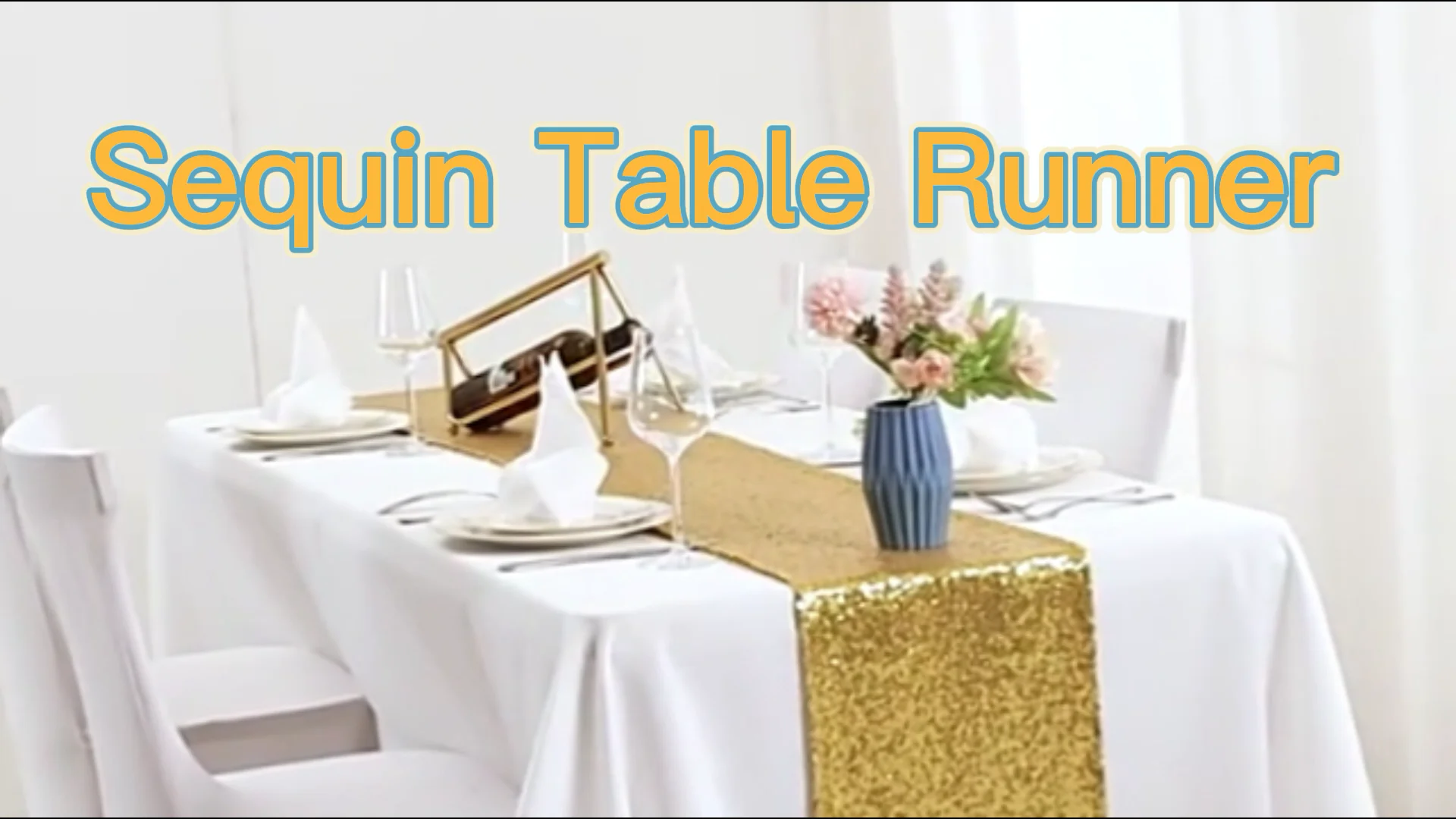 Sequin Table Runners Wedding Table Runner High Quality Factory Direct Promotional Oem Blue Table