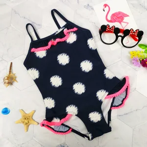High Quality One Piece Girls' Swimwear with Skirt for Beach Quick Dry Kids Bathing Suit Sleeveless Ruffle Beach Bikini Beachwear