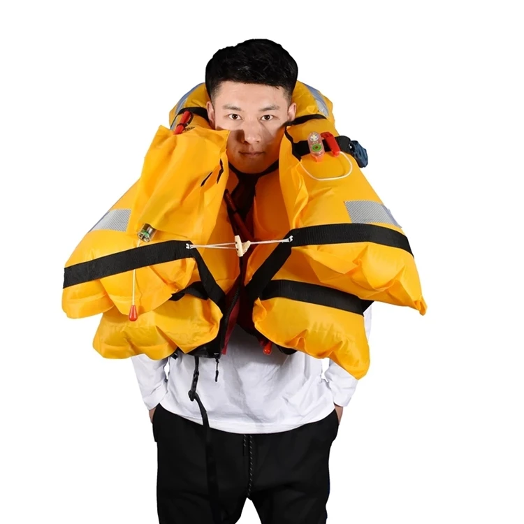 thumbnail image 2 of HANHAN Automatic Inflatable Life Jacket Vest - Basic Blue, 150N Buoyancy, CE Certified 2 of 6