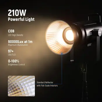 NEEWER CB200B 210W LED Video Light With 2.4G/APP Remote Control Led Continuous Video Light detail image
