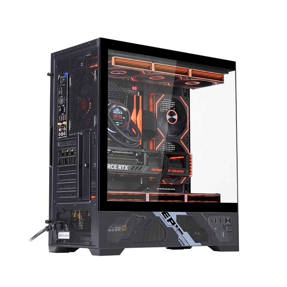 MicroATX RGB Aluminum Alloy Gaming PC Desktop Computer Case Mid Tower with RGB Lighting aperçu 4